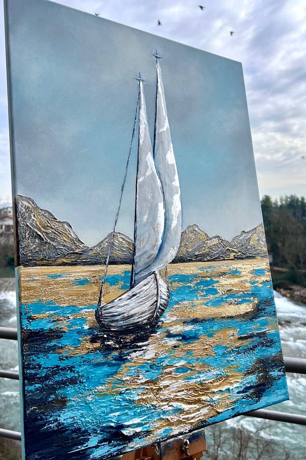 Sails of Hope Modern Painting Yuliia Kiselova - Subjektiv.art