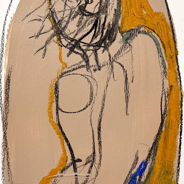 A Mulher e o Vento III (Woman and the Wind III) Fine Art Drawing Maria R Saunders - Subjektiv.art