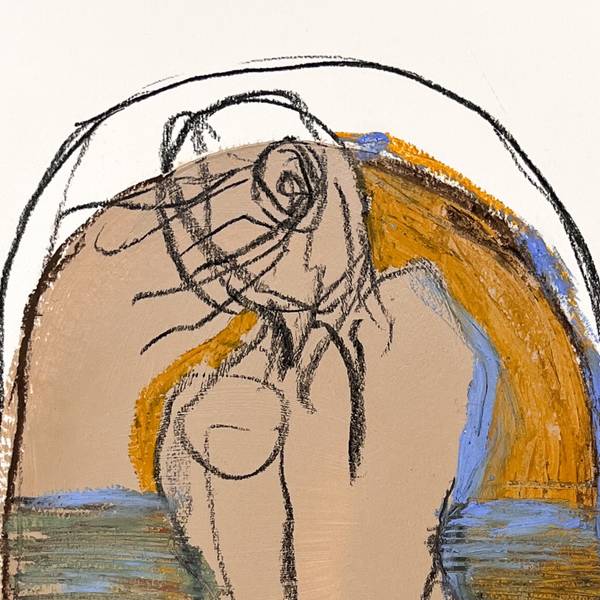A Mulher e o Vento IV (Woman and the Wind IV) Fine Art Drawing Maria R Saunders - Subjektiv.art
