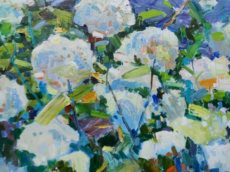 Hydrangea Impressionistic Painting Yehor Dulin - Subjektiv.art