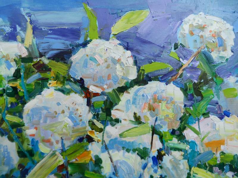 Hydrangea Impressionistic Painting Yehor Dulin - Subjektiv.art
