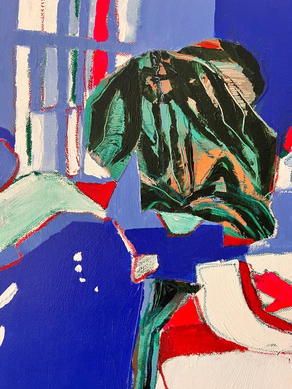 Sala de estar Expressive and gestural Painting MariaJose Cabral - Subjektiv.art
