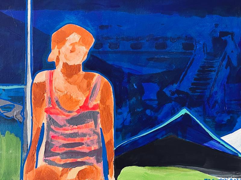 Eco de partida Expressive and gestural Painting MariaJose  Cabral - Subjektiv.art