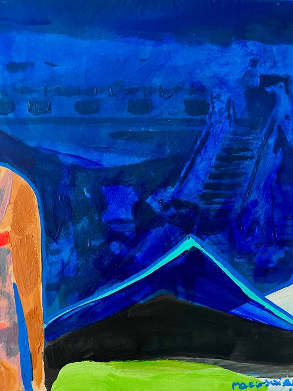 Eco de partida Expressive and gestural Painting MariaJose  Cabral - Subjektiv.art