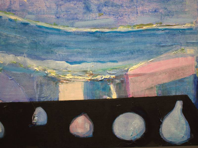 C'était le jour de l'assomption, j'avais bien vu depuis le salon, une écharpe bleue voletant depuis ton balcon. J'ai cru un instant au manteau de notre Dame. Fine Art Painting francois page - Subjektiv.art