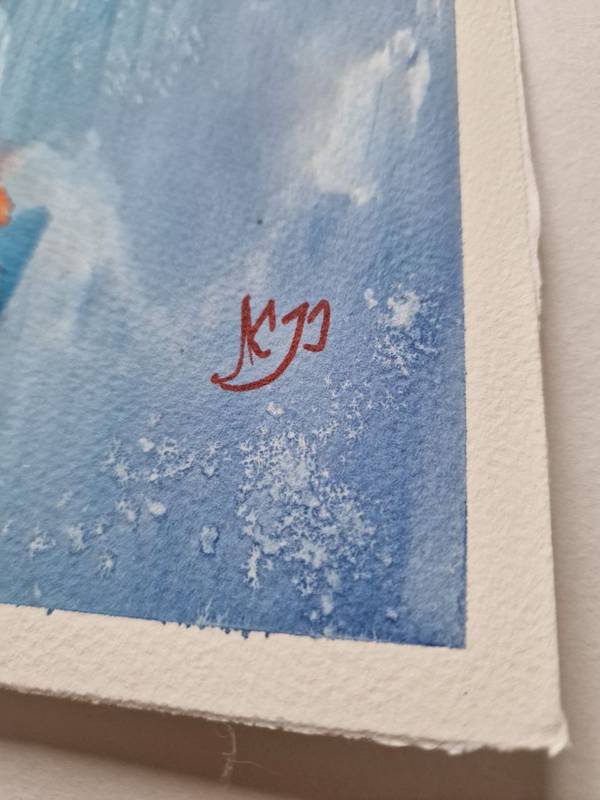 Behind the glass Expressive and gestural Painting Olena Yemelianova - Subjektiv.art