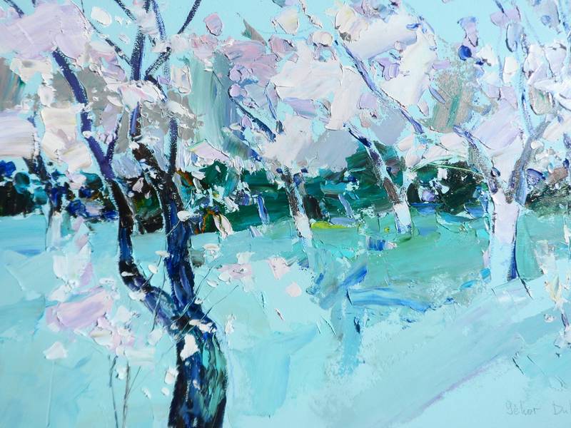 Gardens Blooming Impressionistic Painting Yehor Dulin - Subjektiv.art
