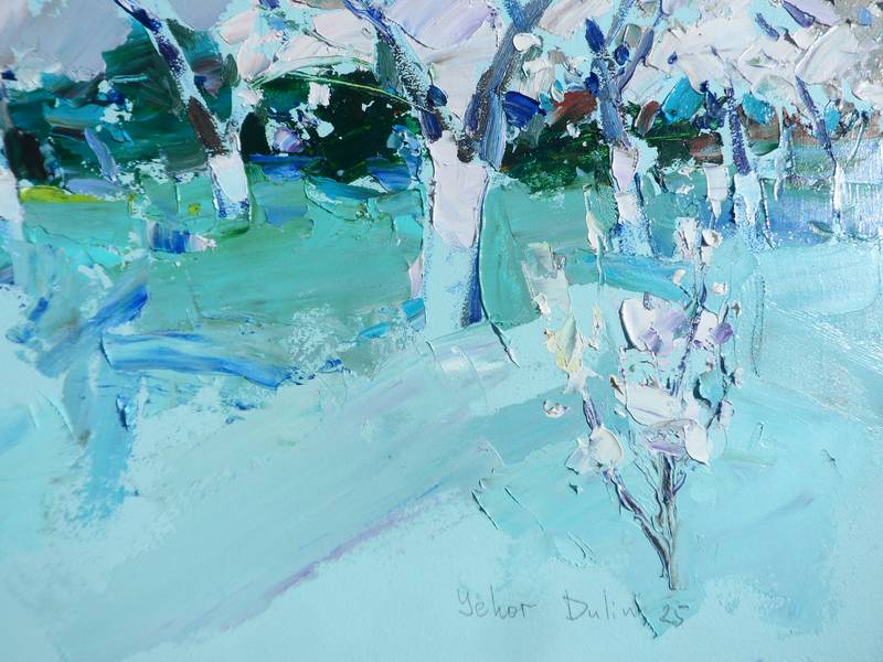 Gardens Blooming Impressionistic Painting Yehor Dulin - Subjektiv.art