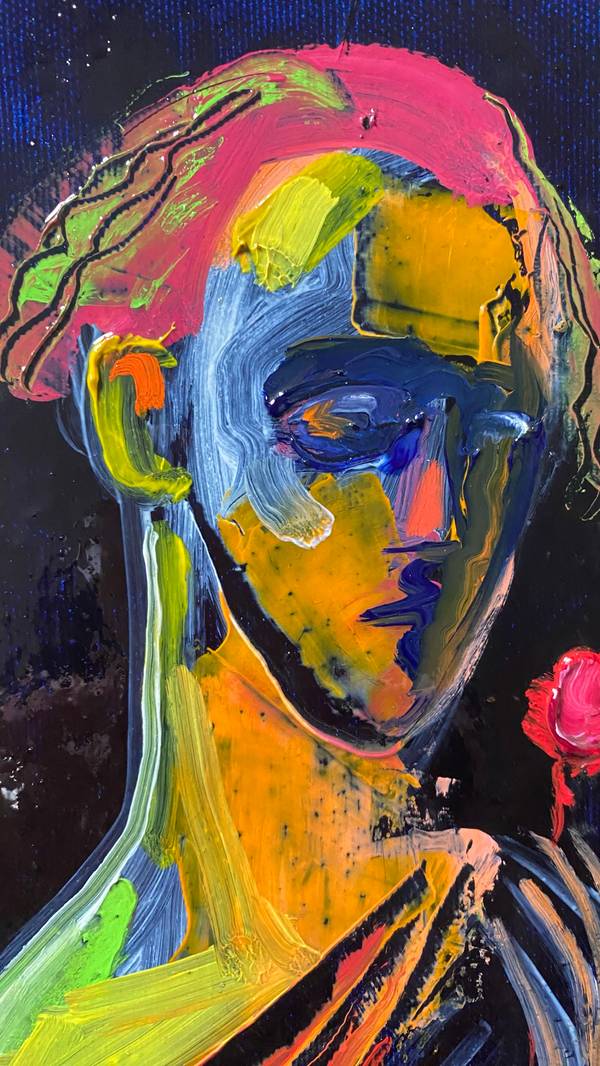 Night flower Fine Art Painting Myroslava Perevalska - Subjektiv.art