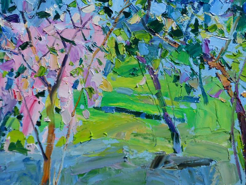 Garden Expressive and gestural Painting Yehor Dulin - Subjektiv.art