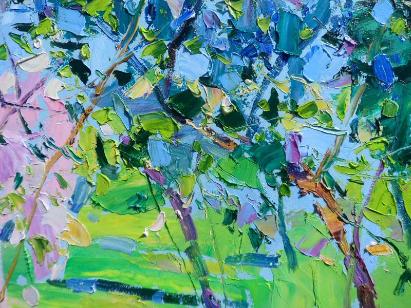 Garden Expressive and gestural Painting Yehor Dulin - Subjektiv.art