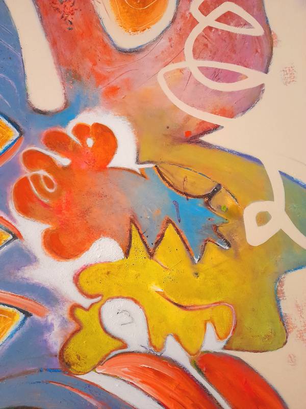 Sopro Mágico ou O Cachimbo da Paz Abstract Painting Sandra Mateus Henriques - Subjektiv.art