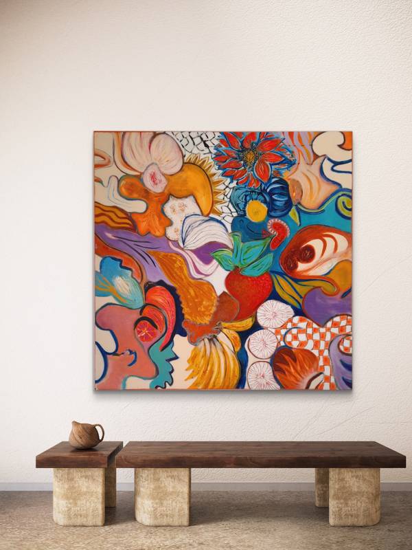 Piquenique Abstract Painting Sandra Mateus Henriques - Subjektiv.art