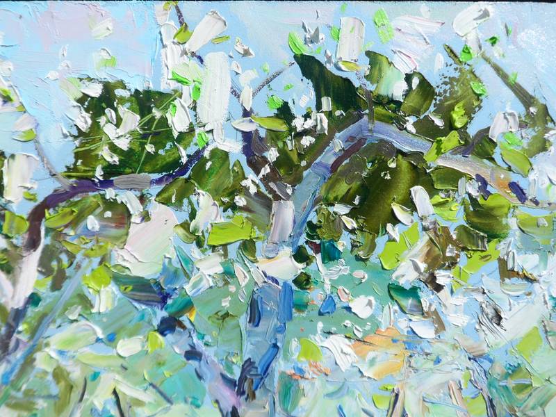 Apple orchards Expressive and gestural Painting Yehor Dulin - Subjektiv.art