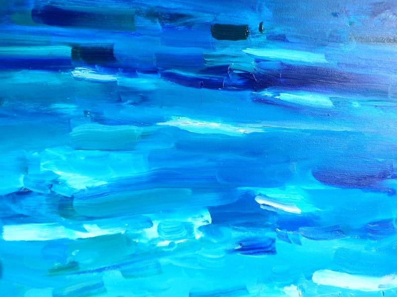 Seascape Expressive and gestural Painting Yehor Dulin - Subjektiv.art