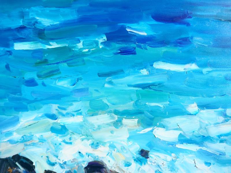 Seascape Expressive and gestural Painting Yehor Dulin - Subjektiv.art