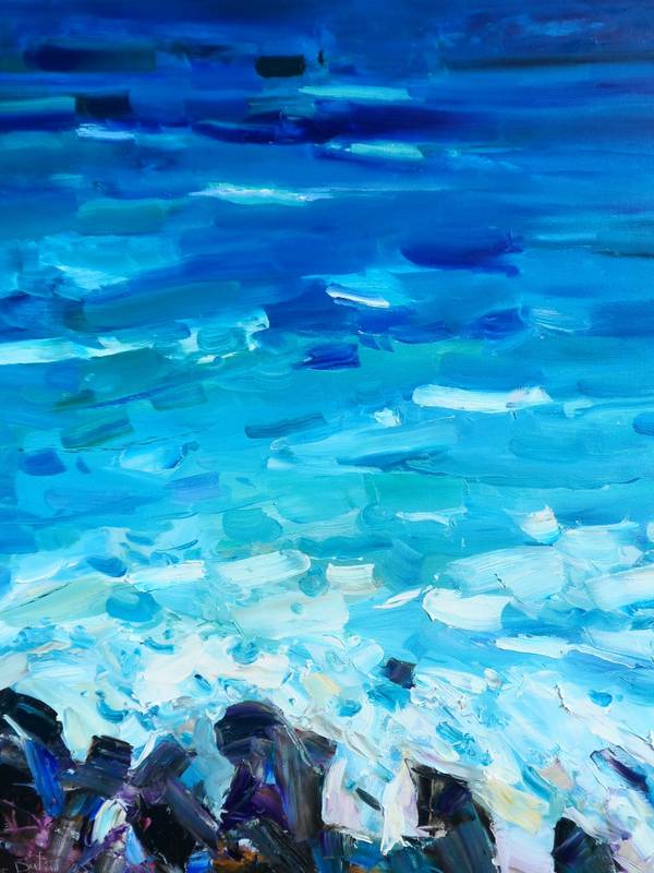 Seascape Expressive and gestural Painting Yehor Dulin - Subjektiv.art