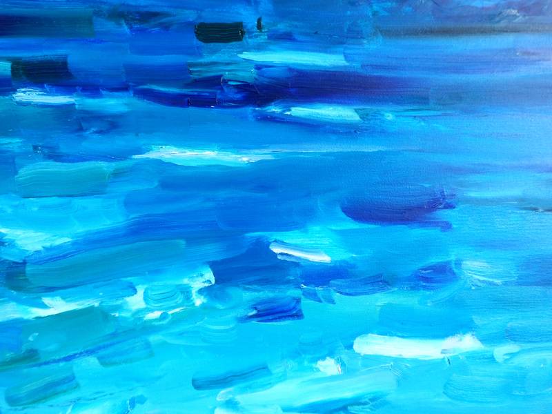 Seascape Expressive and gestural Painting Yehor Dulin - Subjektiv.art