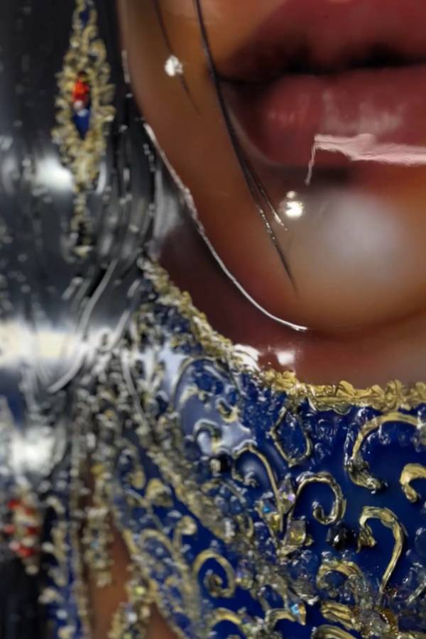 Painting of an Ethnic Girl from Central Asia Photorealistic Mixed media valk stasy - Subjektiv.art