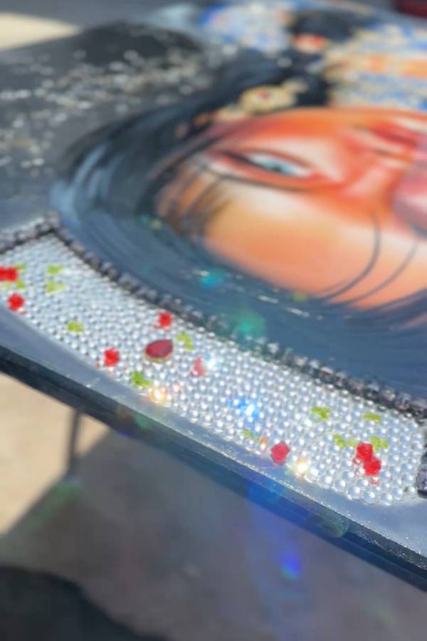 Painting of an Ethnic Girl from Central Asia Photorealistic Mixed media valk stasy - Subjektiv.art