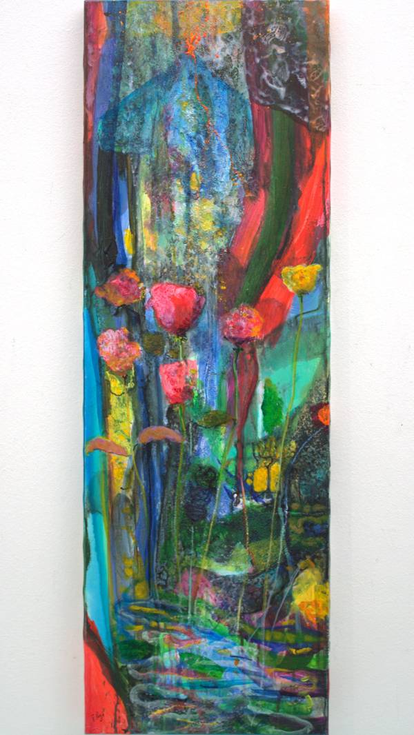 Après l’amour, nos yeux écarquillés de ces luxes simples. Au fond l'éruption toujours. Expressive and gestural Painting francois page - Subjektiv.art