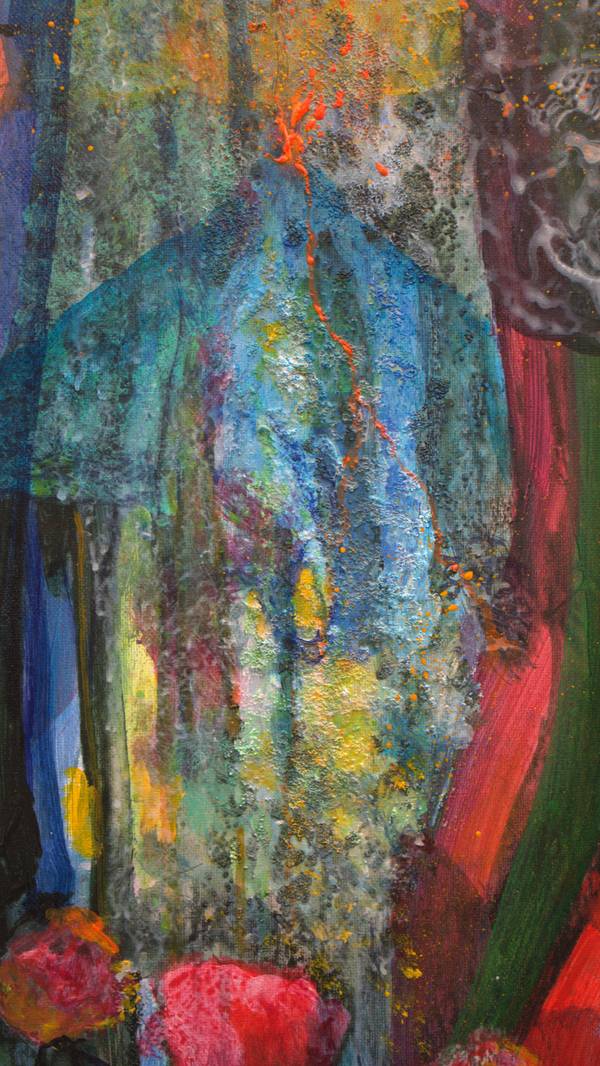 Après l’amour, nos yeux écarquillés de ces luxes simples. Au fond l'éruption toujours. Expressive and gestural Painting francois page - Subjektiv.art