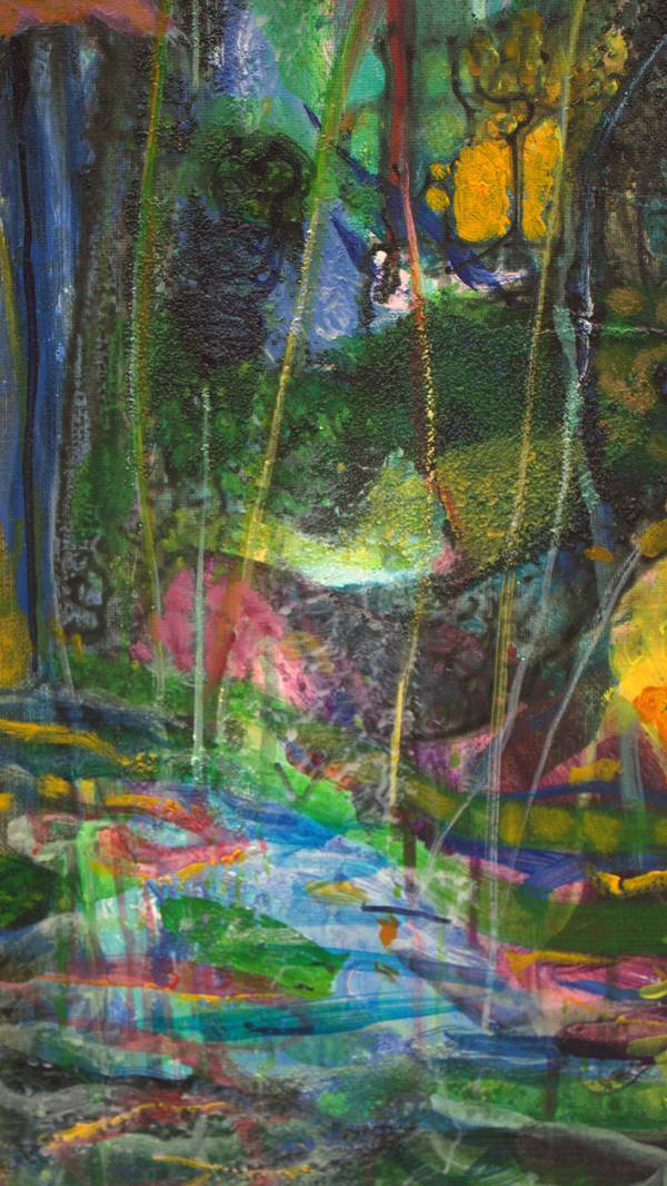 Après l’amour, nos yeux écarquillés de ces luxes simples. Au fond l'éruption toujours. Expressive and gestural Painting francois page - Subjektiv.art