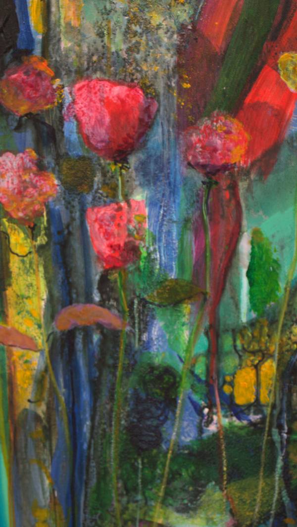 Après l’amour, nos yeux écarquillés de ces luxes simples. Au fond l'éruption toujours. Expressive and gestural Painting francois page - Subjektiv.art