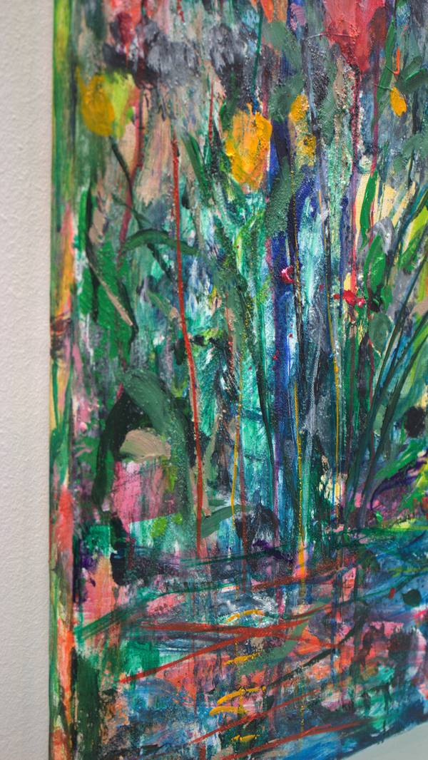  On s'embrassait au bord de l'eau, les volcans s'embrasaient aussi au loin. L'insouciance a-t-elle besoin d'arguments pour se défendre. Expressive and gestural Painting francois page - Subjektiv.art