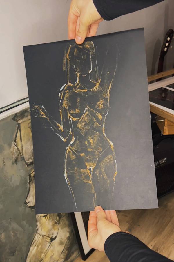 BLACK PASTELS / β122 Expressive and gestural Painting Vitaliy Dmytruk - Subjektiv.art