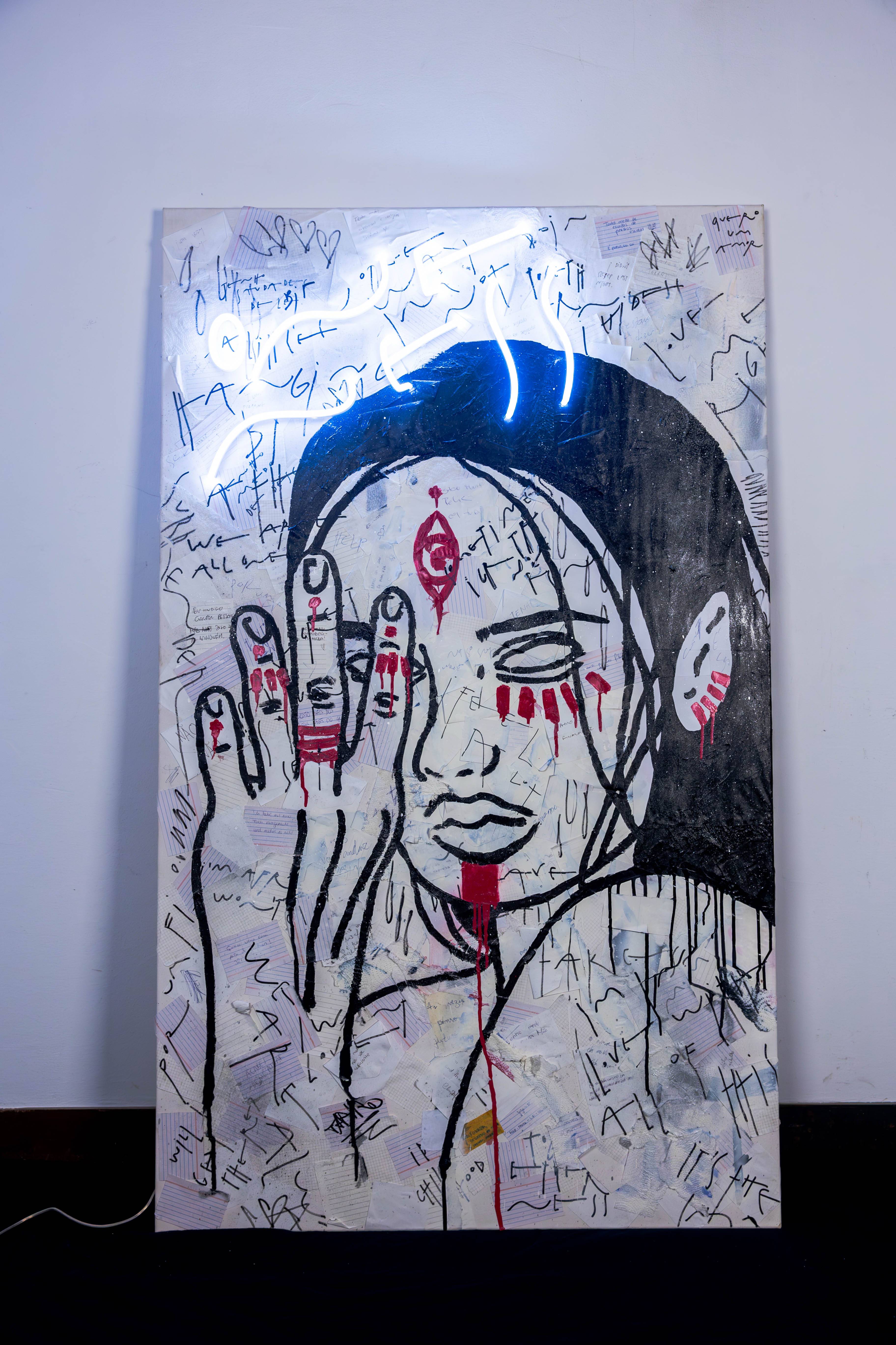 Oneness Modern Mixed media Elisa Rezende - Subjektiv.art