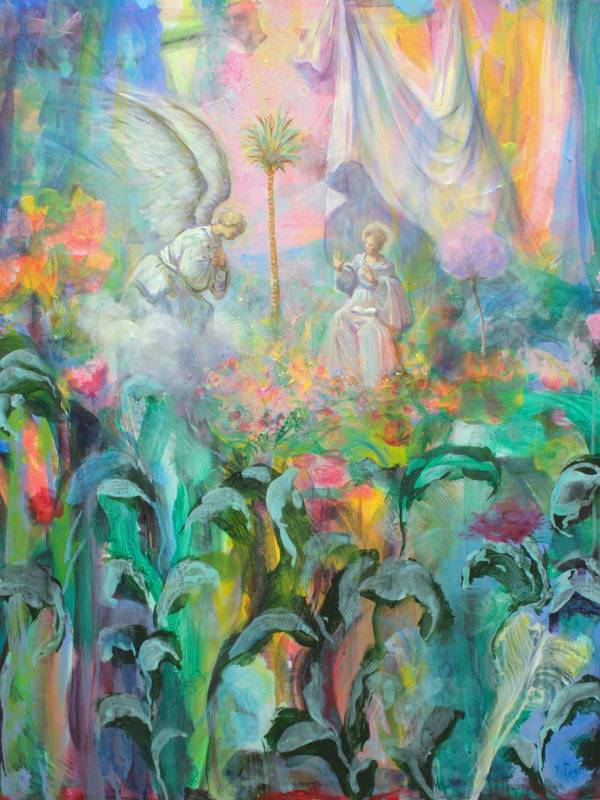 l'Annonciation: "Ave, María, grátia plena.." Fine Art Painting francois page - Subjektiv.art