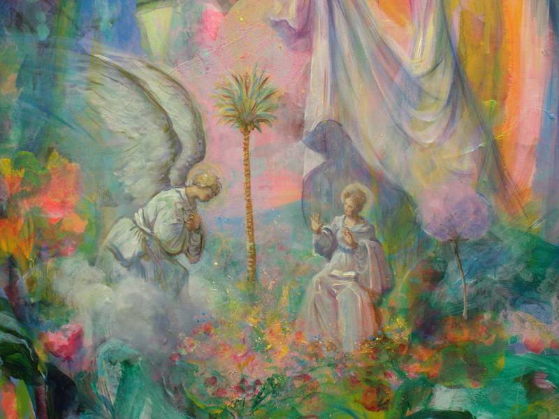 l'Annonciation: "Ave, María, grátia plena.." Fine Art Painting francois page - Subjektiv.art