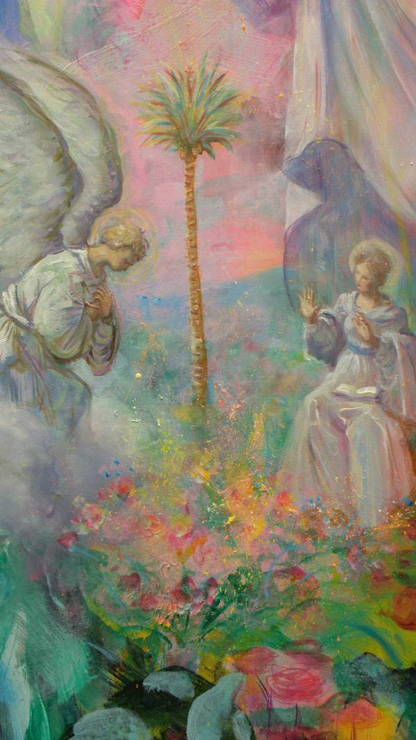 l'Annonciation: "Ave, María, grátia plena.." Fine Art Painting francois page - Subjektiv.art