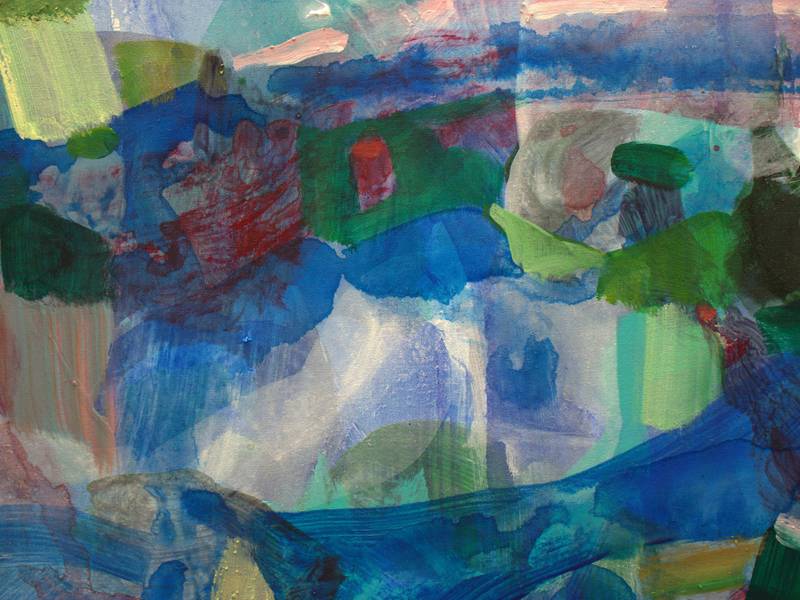  Chapelle, perdue dans le paysage délavé de pluie, je ne voyais plus que toi. Tu avais l’éclat d’une pierre précieuse comme le jaspe cristallin.  Fine Art Painting francois page - Subjektiv.art