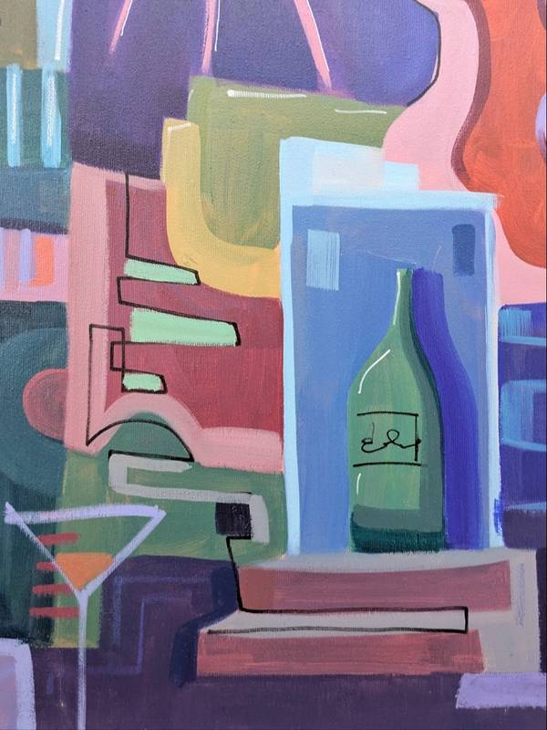 Cocktail Bar Abstract Painting Antonio Gouveia - Subjektiv.art