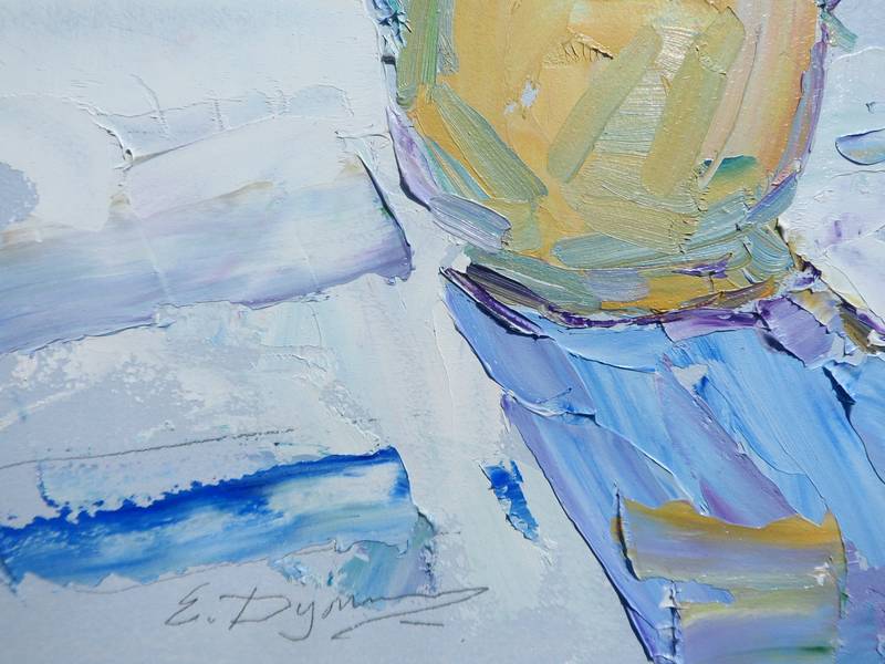 " Peonies " Expressive and gestural Painting Yehor Dulin - Subjektiv.art