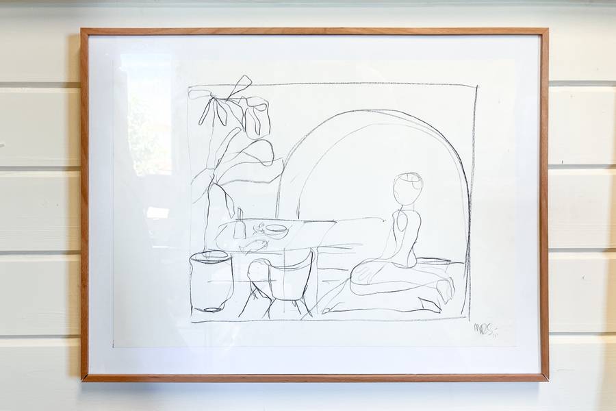 Room scene I Fine Art Drawing Maria R Saunders - Subjektiv.art