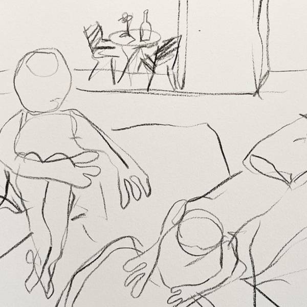 Room scene II Fine Art Drawing Maria R Saunders - Subjektiv.art