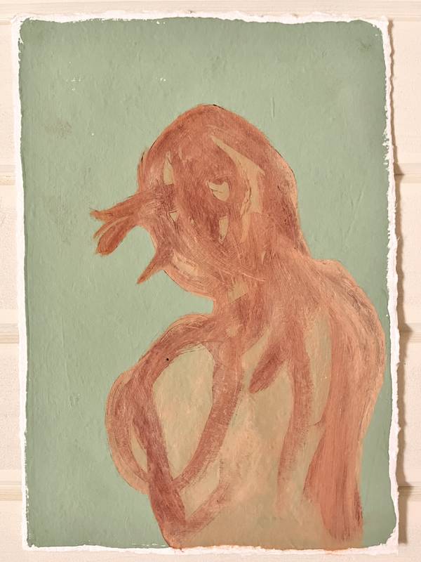 A Mulher e o Vento V (Woman and the Wind V) Fine Art Painting Maria R Saunders - Subjektiv.art