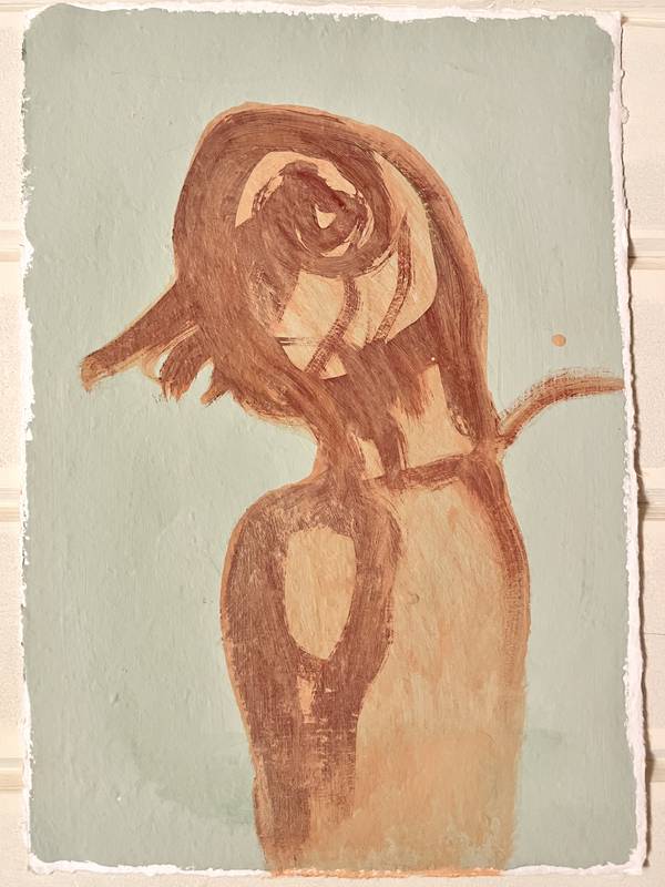 A Mulher e o Vento VI (Woman and the Wind VI) Fine Art Painting Maria R Saunders - Subjektiv.art