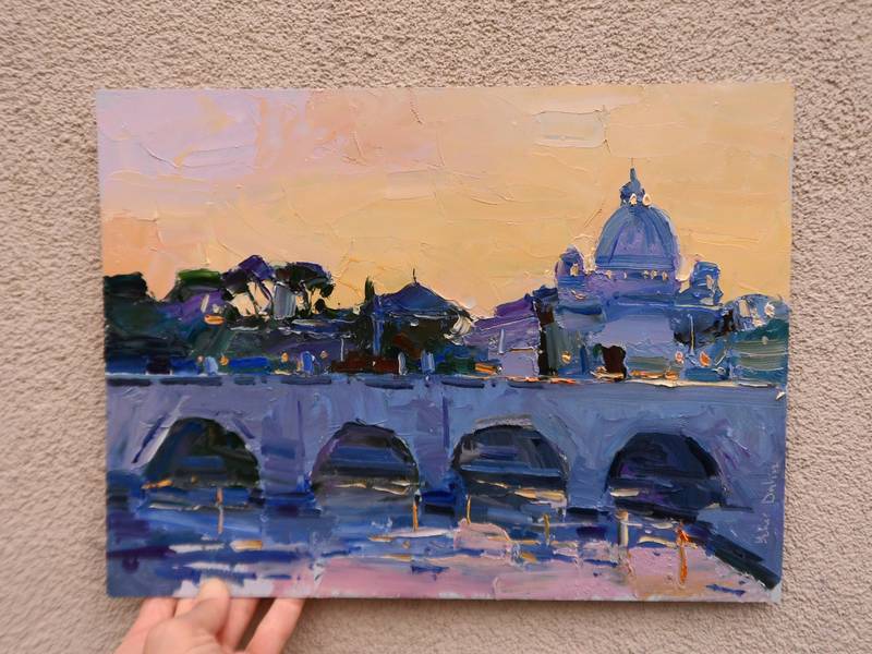 "st. peter's basilica" Impressionistic Painting Yehor Dulin - Subjektiv.art
