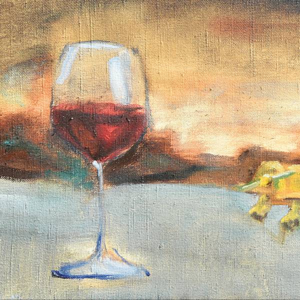 Wine and a kids airplane Expressive and gestural Painting Oleksandr Topchyi - Subjektiv.art
