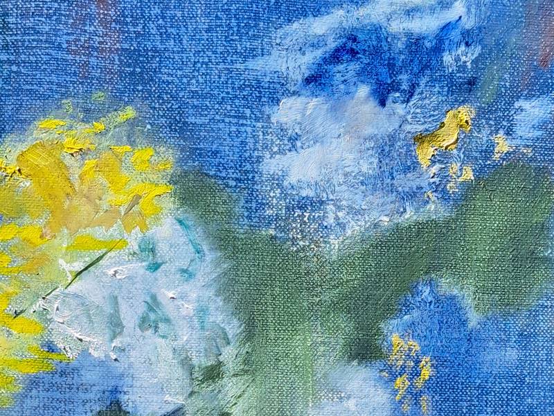 Yellow barberry Expressive and gestural Painting Oleksandr Topchyi - Subjektiv.art