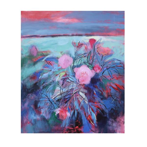 landscape with  peonies   - Subjektiv.art