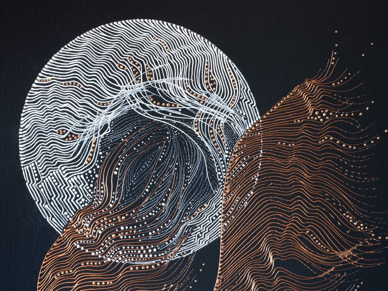 Flight Abstract Painting Natalia Revoniuk - Subjektiv.art