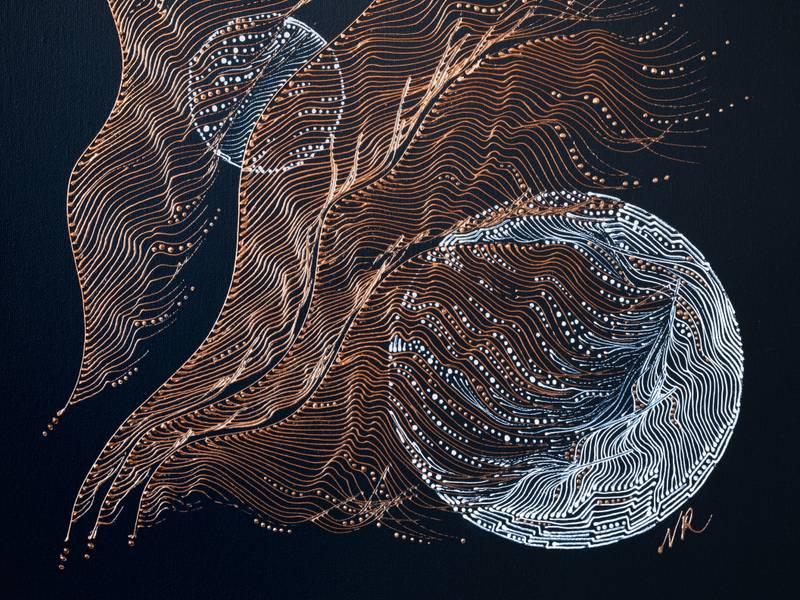 Flight Abstract Painting Natalia Revoniuk - Subjektiv.art