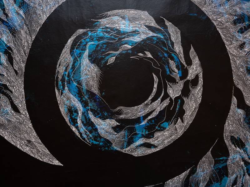 Language of the Universe Abstract Painting Natalia Revoniuk - Subjektiv.art