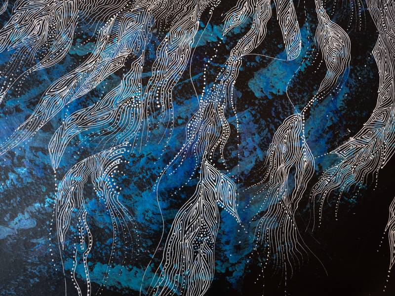 Language of the Universe Abstract Painting Natalia Revoniuk - Subjektiv.art