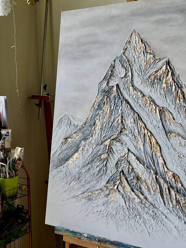 Touch of the Sky Abstract Painting Yuliia Kiselova - Subjektiv.art